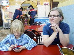 at the indian diner