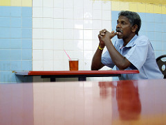 at the indian diner