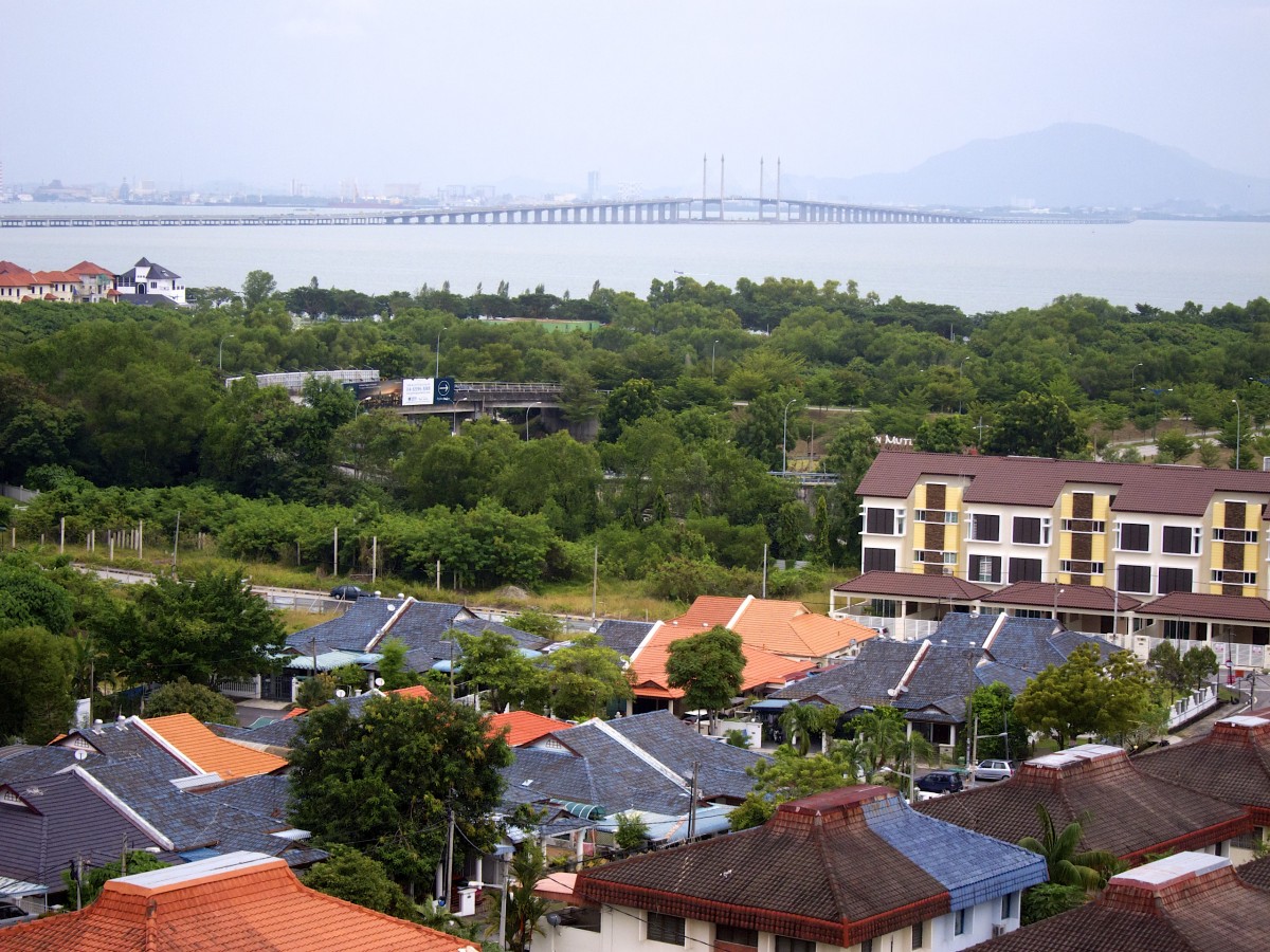 View from Century Bay Apartment South of Georgetown, Penang, Malaysia